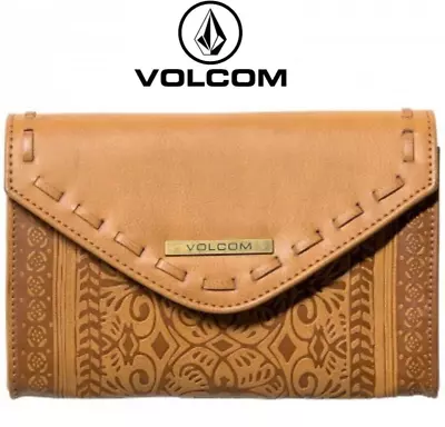 Volcom Woman Rebel Rose Wallet TAN Clutch Portmonee braun NEW Neuware PORTOFREI! - Bild 1 von 4