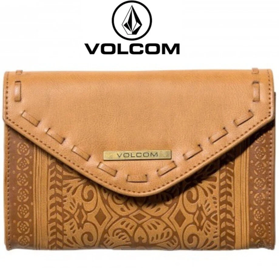Volcom Woman Rebel Rose Wallet TAN Clutch Portmonee braun NEW Neuware PORTOFREI! - Bild 1 von 4