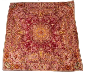 Sciarpa scialle Hermes Carre140 Tapis Persans seta persiana bordeaux con etichette senza scatola U. - Foto 1 di 10