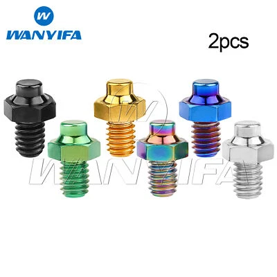 WANYIFA 2pcs Titanium Bolt M4x5mm Bicycle Pedals Bolts Anti-skid Screw for XC AM DH Bike