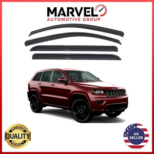 For Jeep Grand Cherokee 2016-2021 Black Window Visor Rain Guard Deflectors - Picture 1 of 3