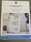 U Brands 8.5"x11.7" Adjustable Glass Desktop Easel with Gold Accents and Marker