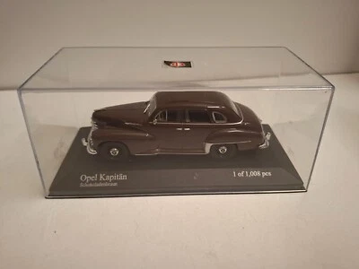 MINICHAMPS 1:43 AUTO  DIE CAST OPEL KAPITAN 1 OF 1,008 PCS MARONE   EDI VARIE 15 - Immagine 1 di 4