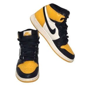 Nike Air Jordan 1 Retro High OG Size 7Y GS Yellow Toe (Taxi) 575441-711 - Picture 1 of 11