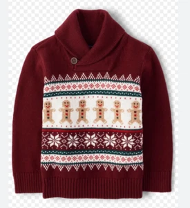 Childrens Place Boys Christmas Fairisle Shawl Sweater Size 4T NEW WITH TAGS! - Picture 1 of 2