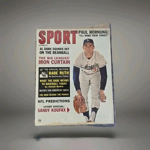 SPORT MAGAZINE September 1963 SANDY KOUFAX PAUL HORNUNG LA Dodgers Vintage Baseb - Picture 1 of 12