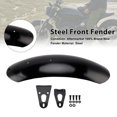 Steel Front Fender For BMW R12 nineT R nineT Scrambler Pure Option Black - Изображение 1 из 4