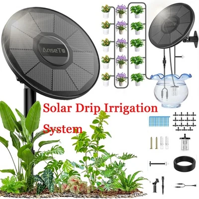 Solar Drip Irrigation System with 2200mAh Battery and 6 Timer Modes for Plants - Image 1 of 4