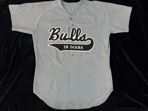 Indiana Bulls Vintage Baseball Trikot Russell Athletic #9 Spieler grau genäht Logo - Bild 1 von 6