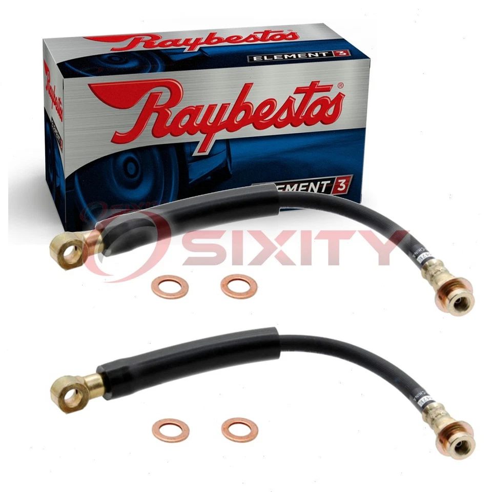 2 peças mangueiras hidráulicas de freio dianteiro Raybestos Element3 para 1979-1987 Chevrolet hu - Imagem 1 de 4