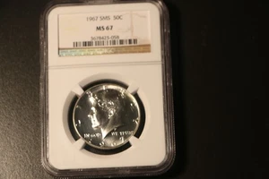 1967 "SMS" Kennedy Half Dollar NGC MS67 - Picture 1 of 2