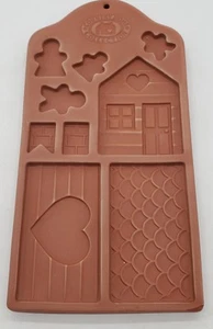 Ceramic Gingerbread House Cookie Mold, Country Home Collection With Directions - Picture 1 of 9
