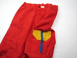 Vtg 1970s Head Sportswear Red Cargo Pocket Nylon Track Pants Windbreaker - Picture 1 of 15