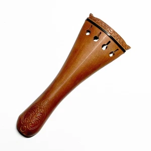 4/4 Violin Carved Tailpiece Jujube Wood Hand Carve Carving Polish New - Picture 1 of 3