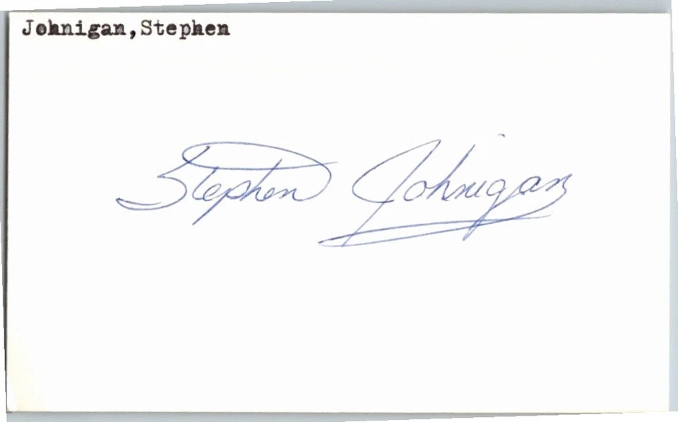1980's -Steve Johnigan- Signed/Autograph/Auto Index Card Cleveland Indians MLB - Image 1 of 1