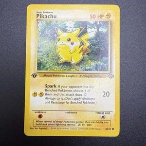 Pokemon TCG Jungle #60/64 Pikachu 1st Edition (LP) - Picture 1 of 2