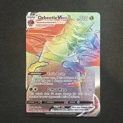 Orbeetle VMAX (Secret) 186/185 Swsh04: Vivid Voltage Holo *miscut alignment Dot* - Image 1 of 4