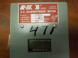 E-MON D-MON A.C. Kilowatthour Meter 4W 277/480V 200A Model# 480200 Used - Picture 1 of 5