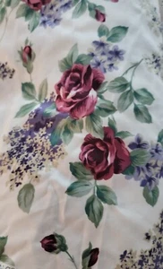  3 + Yards  Vintage Rose & Hubble London Collection Fabric Cotton White - Picture 1 of 2