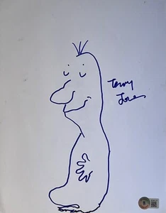 Terry Jones Signed Autographed Hand Drawn Sketch Monty Python Beckett COA - Picture 1 of 2