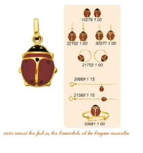 Pendentif  Coccinelle Or Massif 18K 750/1000 10*8mm 0.65gr - Picture 1 of 2