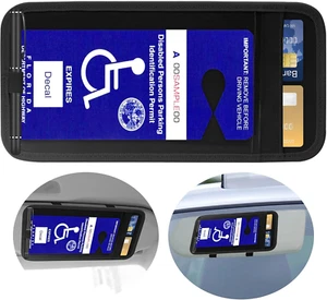 Handicap Placard Holder for Car, Disabled Parking Permit Sign Protector for Car - Picture 1 of 6