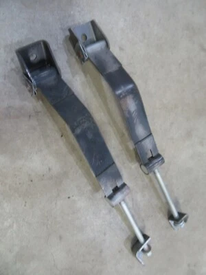 1977 Jaguar XJS trunk gas tank mounting strap pair set brackets  - Image 1 of 2