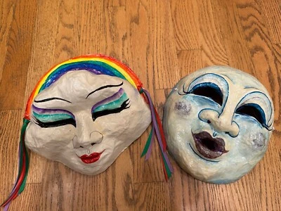 Vintage Handmade Masque Arrayed Sausalito Japanese Style "Shaman" Costume Masks - Image 1 of 4