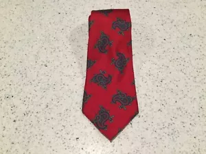 Gant Mens Necktie 3.25x 56”Silk Red Blue Gray Paisley Print Tie Executive Office - Picture 1 of 5