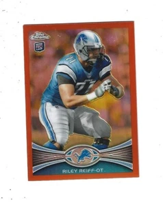 2012 Topps Chrome Orange Refractors #4 Riley Reiff RC DETROIT LIONS - Picture 1 of 1