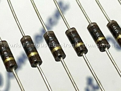 4pcs - S.E.I RC-1/4 10R 1/4W 5% Carbon Composition Resistor NOS JAPAN - Image 1 of 4