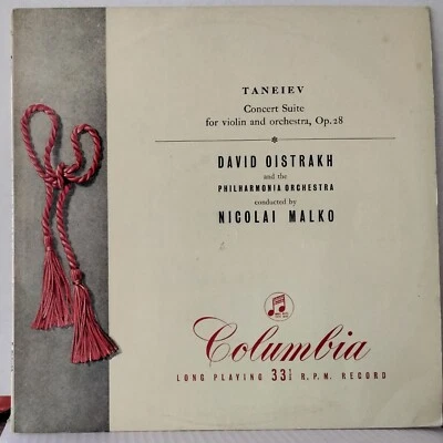 COLUMBIA 33CX 1390 UK ED 1 DAVID OISTRAKH TANEIEV CONCERT SUITE FOR VIOLIN MALKO - Image 1 of 3
