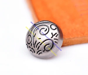 30x Antique Silver Flower Fast Rivet Studs Belt Bag Leathercraft Concho 11mm - Picture 1 of 12
