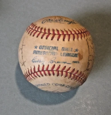 1987 Baltimore Orioles Team Signed OAL Baseball Scott McGregor Don Aase 10 Sigs - Image 1 of 4