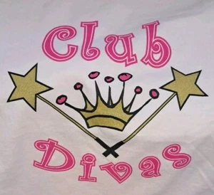 Girls Club Divas Pink T-Shirt Size Large 14-16 - Imagen 1 de 3