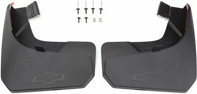 Chevrolet Silverado 1500 2019-2024 protectores contra salpicaduras moldeados traseros 86517281 negro OEM Foto 1 de 4