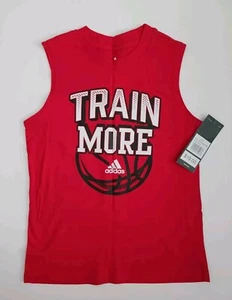 BRAND NEW Boy's Adidas Signature Train More Basketball Sleeveless Shirt Sz.5   - Picture 1 of 7