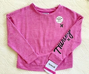 HURLEY Girl’s Sweatshirt Fuchsia Size Med NWT - Picture 1 of 6