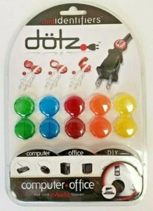 Dotz Colored Cord Identifiers Computer Office Label Icons DCI202CO NEW Free Ship - Picture 1 of 7