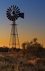 AUSTRALIA WINDMILL OUTBACK LANDSCAPE CANVAS art PHOTO PRINT SUNSET - Picture 1 of 4