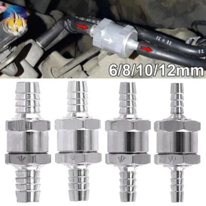 6/8/10/12mm One Way No Return Check Valve Petrol Diesel Fuel Oil Aluminium Valve - Picture 1 of 11