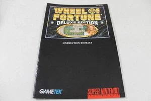 Wheel of Fortune Deluxe - Original Super Nintendo Handbuch - Bild 1 von 1