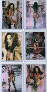 Heavy Metal FAKK2 Rough Cut - 6 Karten Julie Strain Omnichrome Chase Set - 1998 - Bild 1 von 2