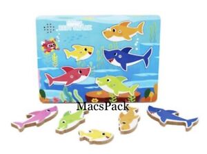 Baby Shark Chunky Wooden Sound Puzzle That Plays Baby Shark Song