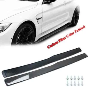 Carbon Black PSM Style Side Skirt Extension Fits BMW F82 F83 M4 F80 M3 2015-2020 - Bild 1 von 11