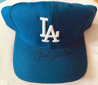 Tommy Lasorda signed autographed autograph auto Los Angeles Dodgers cap hat JSA - Image 1 of 2