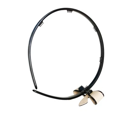 ALEXANDRE DE PARIS Cinta Bicolor Diadema Accesorio para el Cabello Negro Mujeres USADO Foto 1 de 4