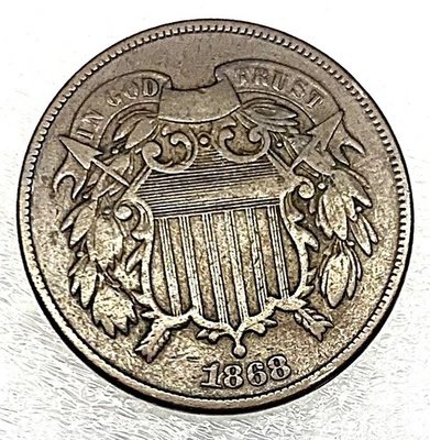 1868 U.S. Two 2 Cent Piece- Fine Coin - Image 1 of 3