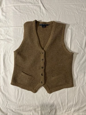 Ralph Lauren Sport Tejido por Cable Lana-Cachemira Suéter Chaleco Tostado/Marrón XL Foto 1 de 4