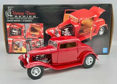 Vtg GMP Deuce Series 1932 Ford 3-Window Coupe 1:18 Scale Red Limited Ed NOS RARE - Image 1 of 4